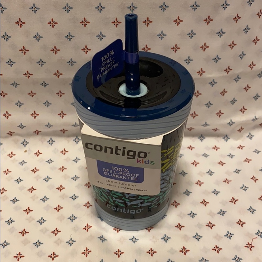 NWT Contigo kids 14oz.spill-proof tumbler w/straw